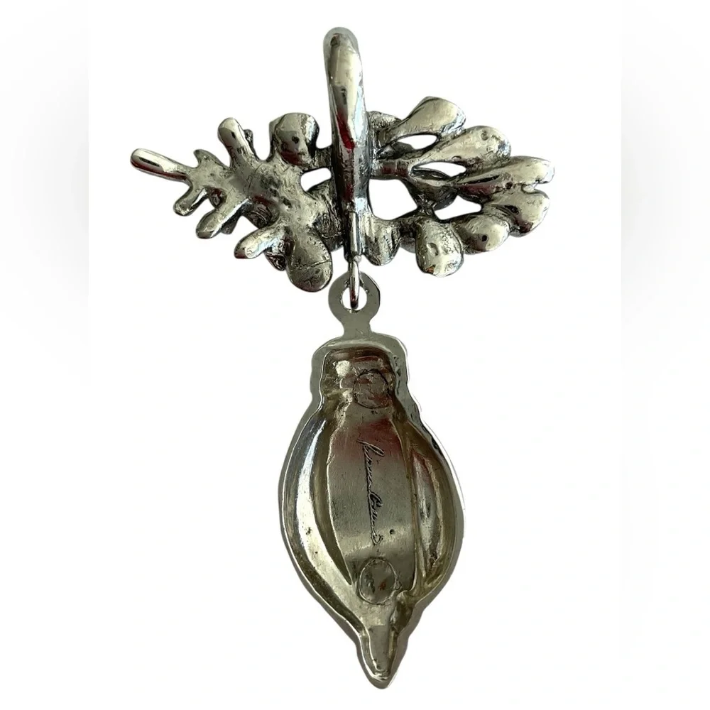Rebecca Collins x Neiman Marcus Silver Seashell Coral Pendant Signed VTG